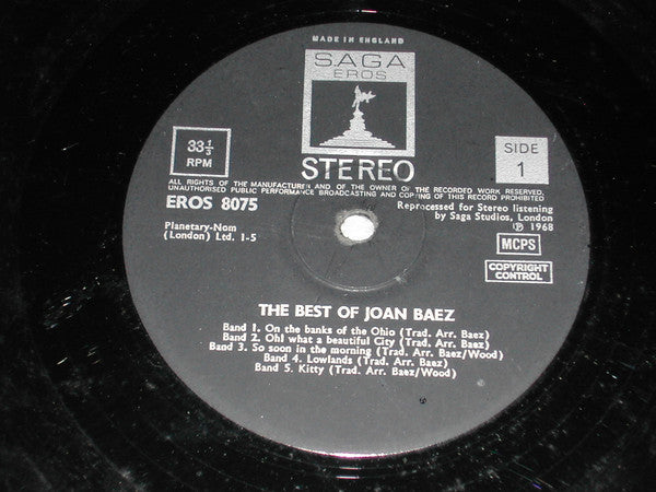 Joan Baez : The Best Of Joan Baez (LP, Comp)