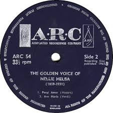 Nellie Melba : The Golden Voice Of (7", Single, Mono)
