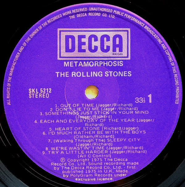 The Rolling Stones : Metamorphosis (LP, Comp, RE)