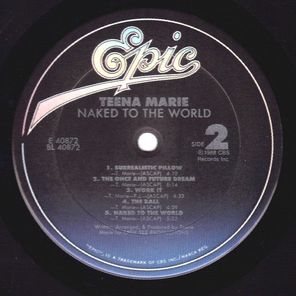 Teena Marie : Naked To The World (LP, Album, Car)