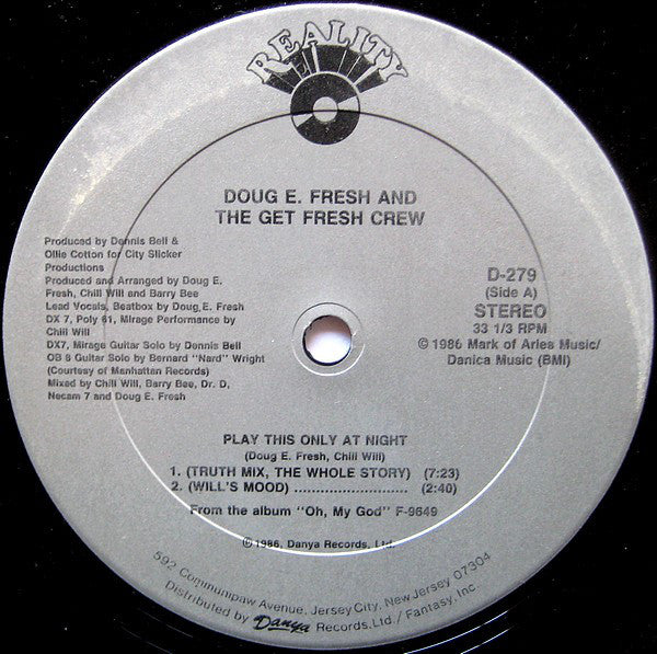 Doug E. Fresh And The Get Fresh Crew : Play This Only At Night (12")