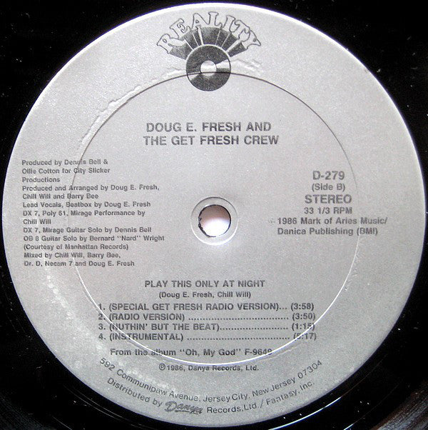 Doug E. Fresh And The Get Fresh Crew : Play This Only At Night (12")
