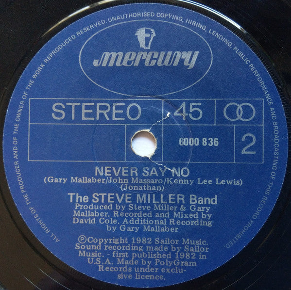 Steve Miller Band : Abracadabra (7", Single)