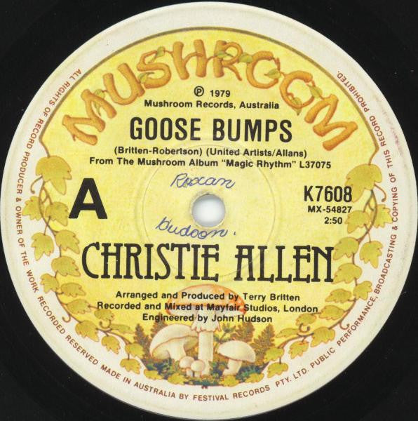 Christie Allen : Goose Bumps (7", Single)