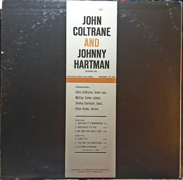 John Coltrane And Johnny Hartman : John Coltrane And Johnny Hartman (LP, Album, RE)
