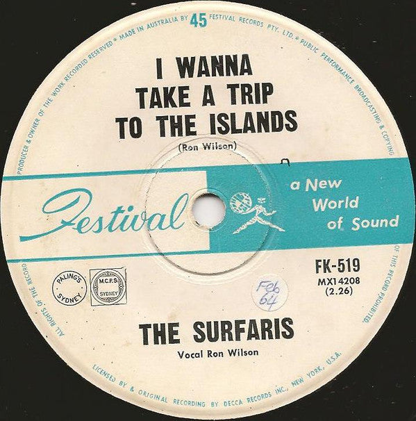The Surfaris : Scatter Shield / I Wanna Take A Trip To The Islands (7")