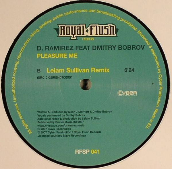 D. Ramirez Feat Dmitry Bobrov : Pleasure Me (12")