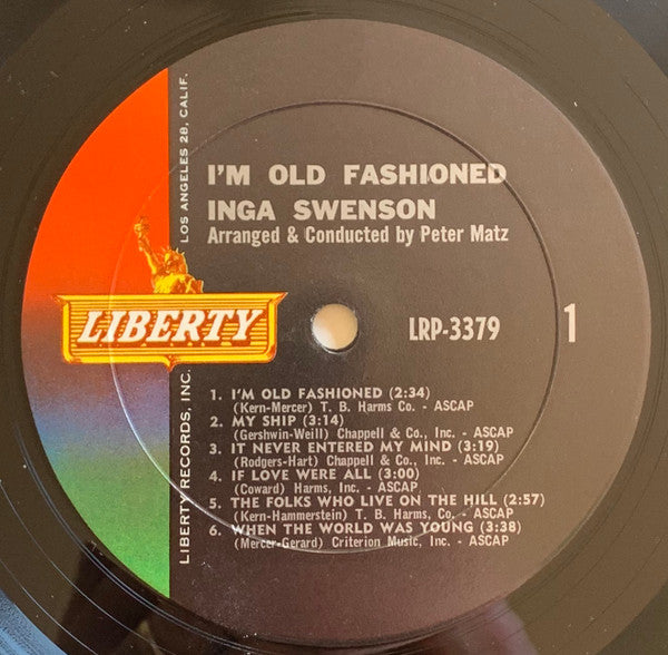 Inga Swenson : I'm Old Fashioned (LP, Album, Mono)