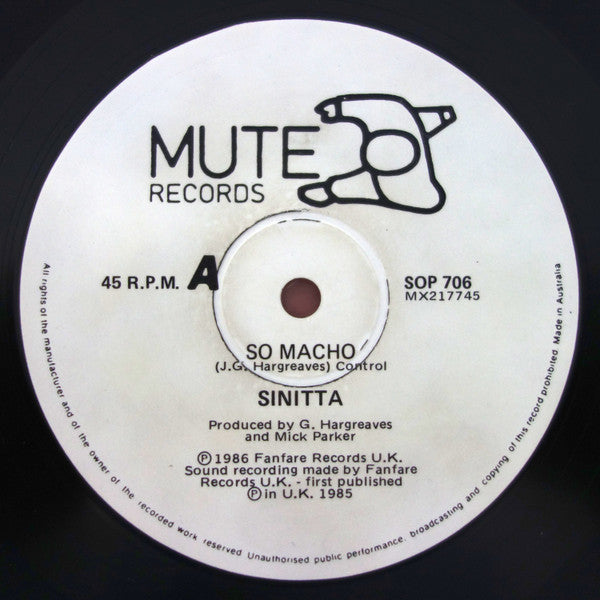 Sinitta : So Macho (12")