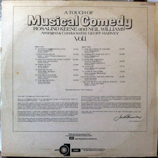 Rosalind Keene And Neil Williams : A Touch Of Musical Comedy Vol.1 (LP, Comp)