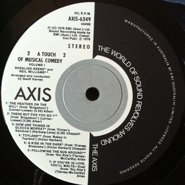 Rosalind Keene And Neil Williams : A Touch Of Musical Comedy Vol.1 (LP, Comp)