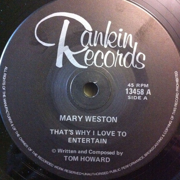 Mary Weston : That's Why I Love To Entertain (7")