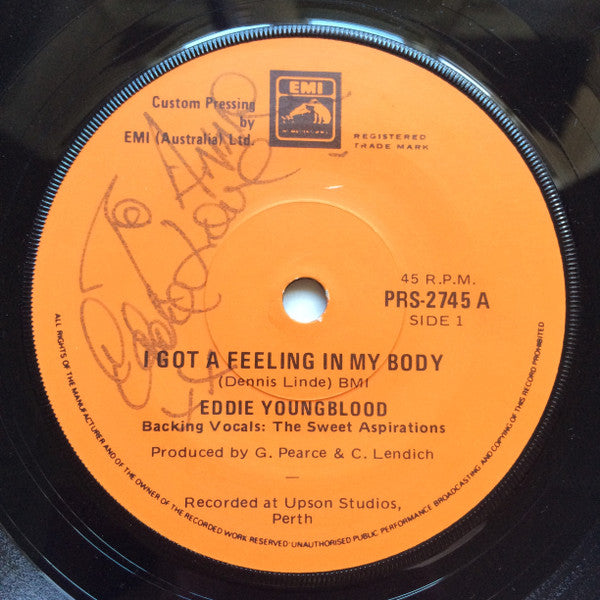 Eddie Youngblood (2) : I Got A Feeling In My Body (7&quot;)