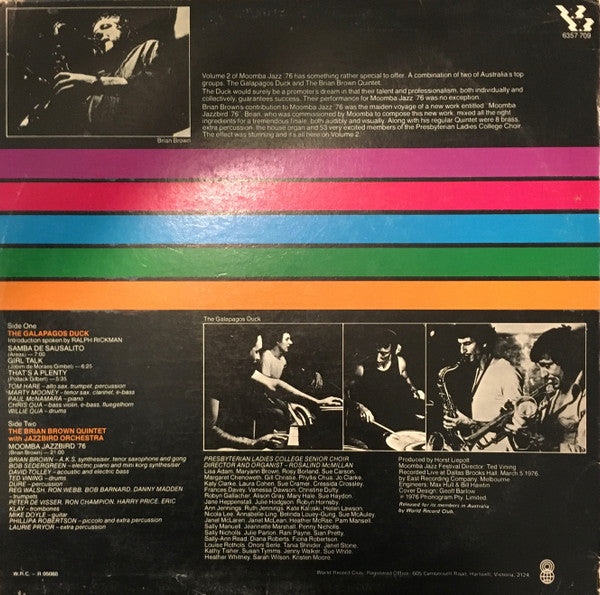 The Ted Vining Trio, Bob Barnard, Alan Lee Jazz Quintet : Moomba Jazz '76 Live From The Dallas Brooks Hall Vol. 1 (LP, Comp, Club)