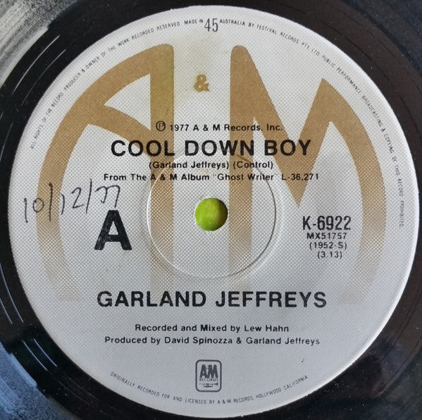 Garland Jeffreys : Cool Down Boy (7&quot;, Single)