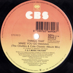 C + C Music Factory Featuring Freedom Williams : Things That Make You Go Hmmmm... (12")