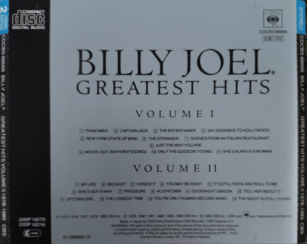 Billy Joel : Greatest Hits Volume I & Volume II (2xCD, Comp)