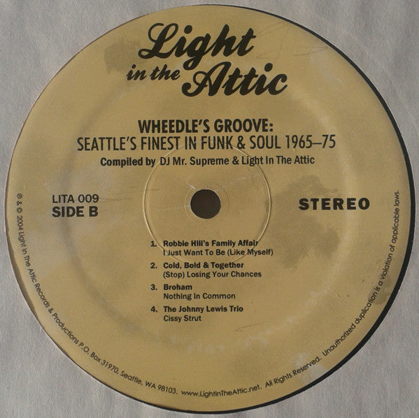 Various : Wheedle's Groove (Seattle's Finest In Funk & Soul • 1965-75) (2xLP, Comp, RE)