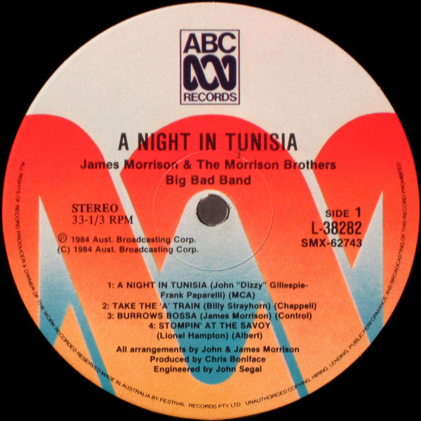 James Morrison  And The Morrison Brothers Big Bad Band : A Night In Tunisia (LP, Album)