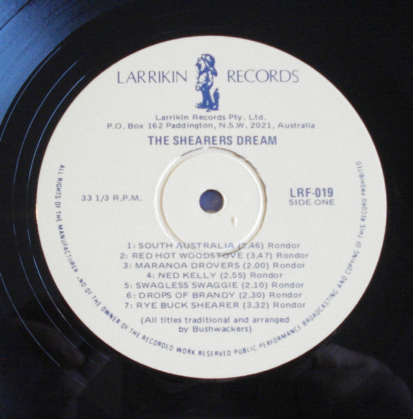 The Original Bushwhackers And Bullockies Band* : The Shearers Dream (LP, Album, RE, 1st)