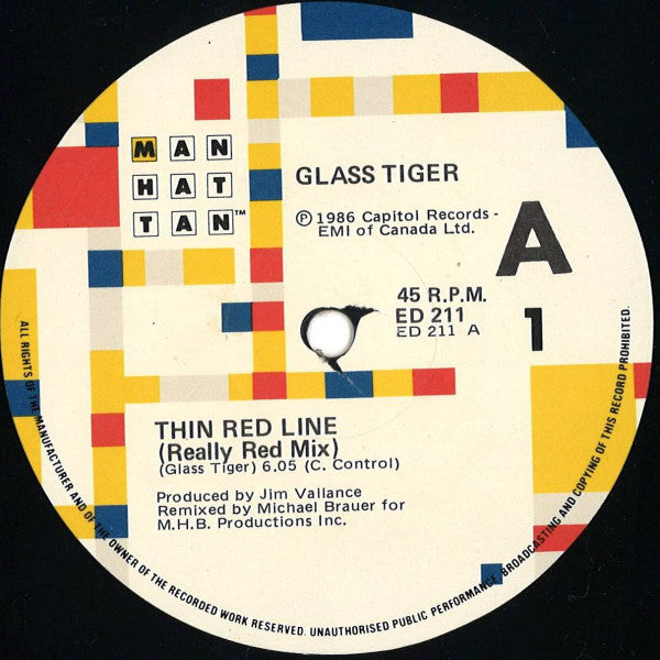 Glass Tiger : Thin Red Line (12", Single)