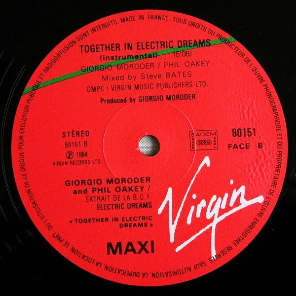 Giorgio Moroder & Phil Oakey* : Together In Electric Dreams (12", Maxi)