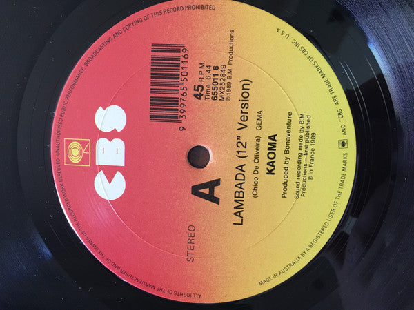 Kaoma : Lambada (12", Single)