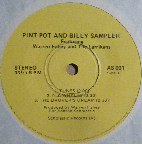 Warren Fahey And The Larrikins : Pint Pot And Billy Sampler (7&quot;, EP)