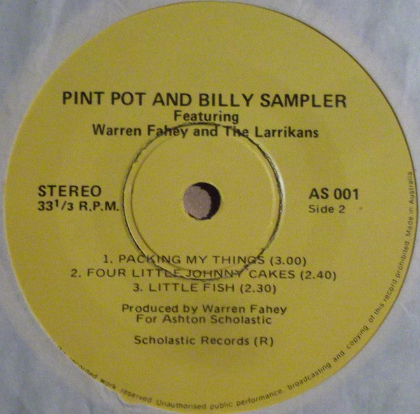 Warren Fahey And The Larrikins : Pint Pot And Billy Sampler (7", EP)