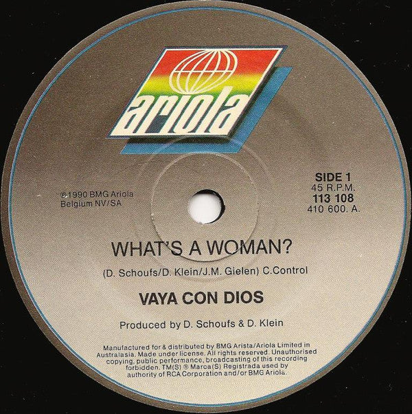 Vaya Con Dios : What's A Woman? (7", Single)