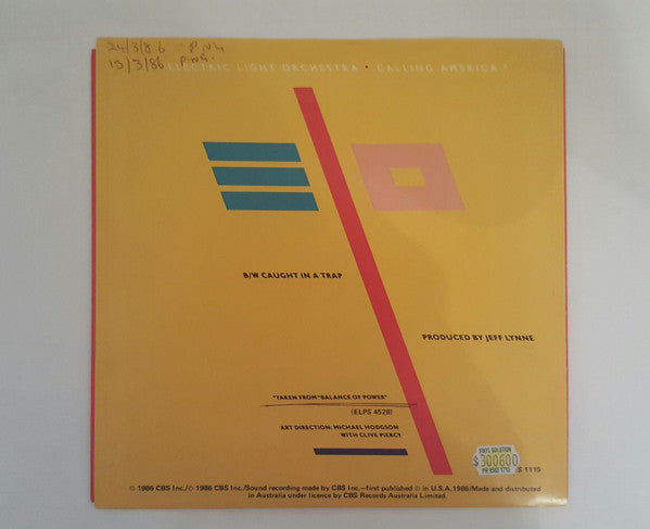 Electric Light Orchestra : Calling America (7", Promo, Pic)