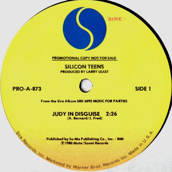 Silicon Teens : Judy In Disguise (12", Promo)