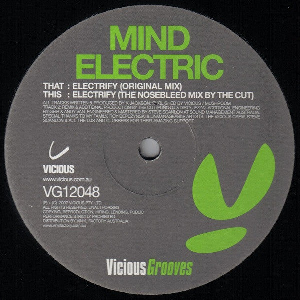 Mind Electric : Electrify (12&quot;)