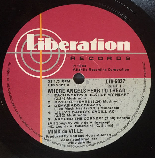 Mink DeVille : Where Angels Fear To Tread (LP, Album)