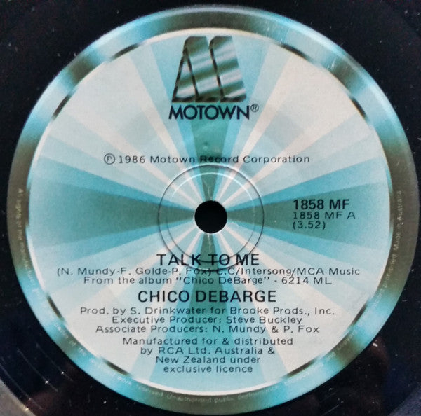 Chico DeBarge : Talk To Me (7&quot;, Single)