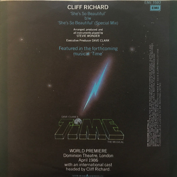 Cliff Richard : She's So Beautiful (7", Single, pic)