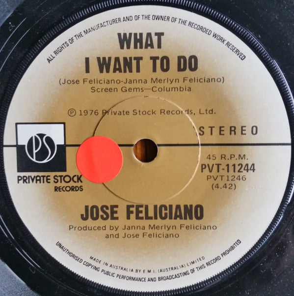 José Feliciano : Why (7", Single, Promo)