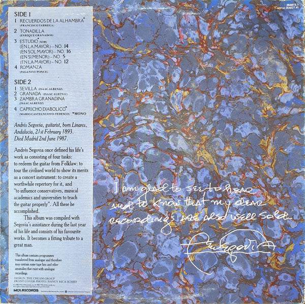 Andrés Segovia : My Favourite Works (LP, Album, Gat)