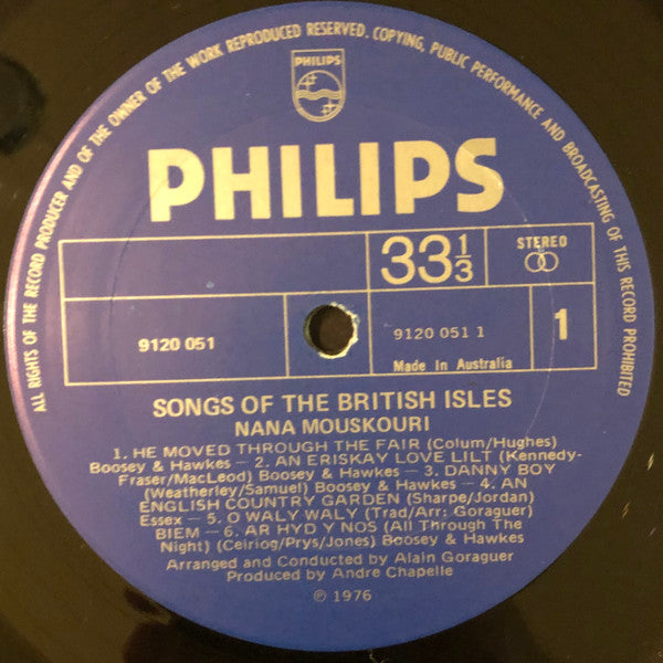 Nana Mouskouri : Songs Of The British Isles (LP, Album)