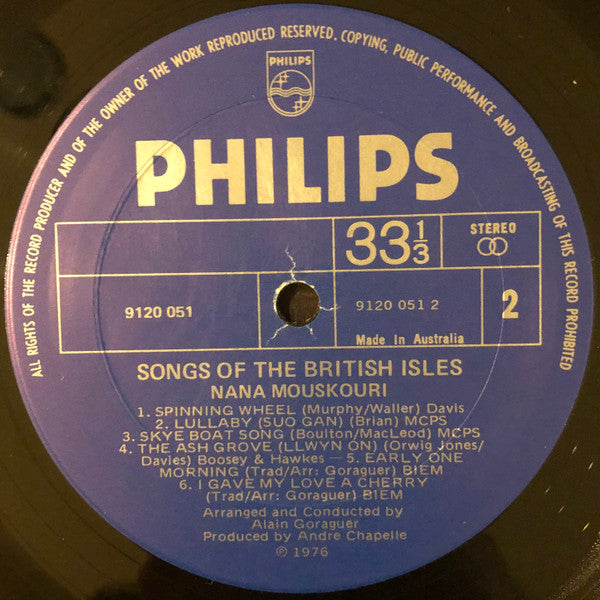Nana Mouskouri : Songs Of The British Isles (LP, Album)
