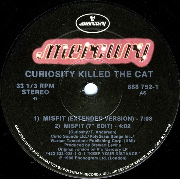 Curiosity Killed The Cat : Misfit (12&quot;, Single, 49)